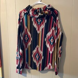 Aztec Cowl Neck Sweater